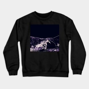 Neon Moon Landing Crewneck Sweatshirt